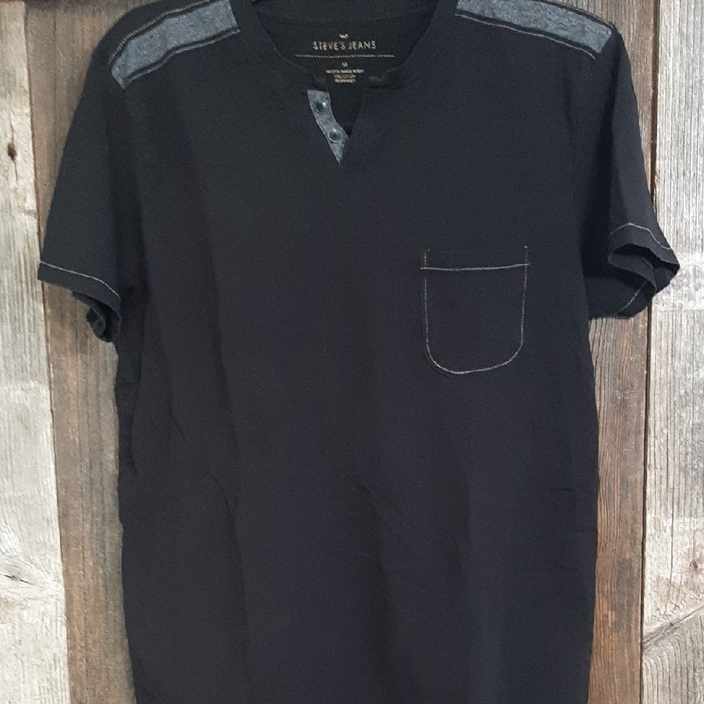 Black Men's Shirt By Steve's Jeans